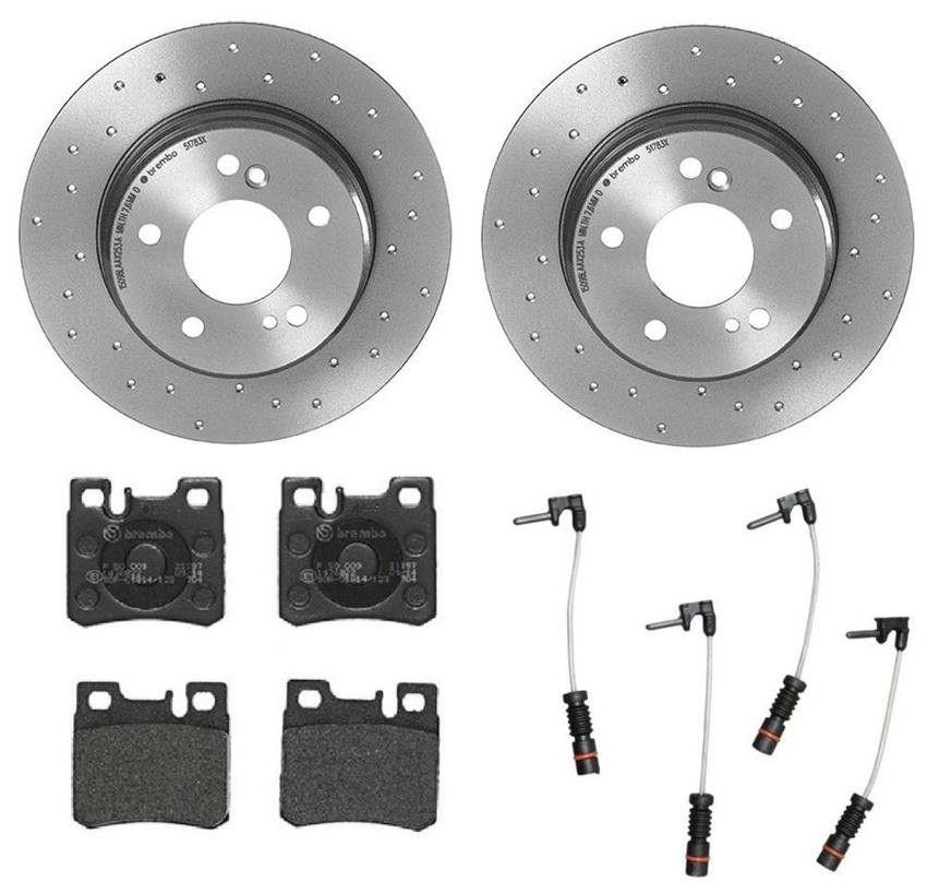 Brembo Brakes Kit - Pads and Rotors Rear (278mm) (Xtra) (Low-Met)